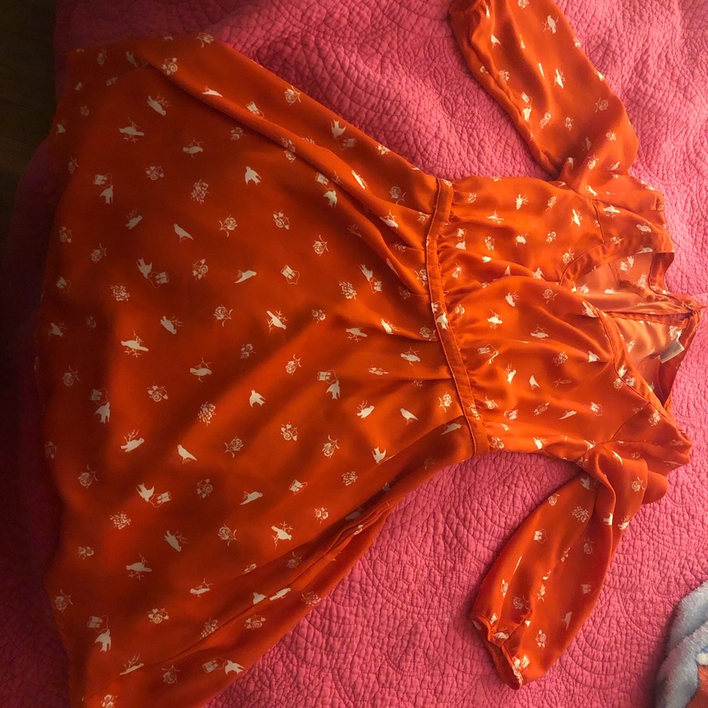 Orange urban outfitters dress